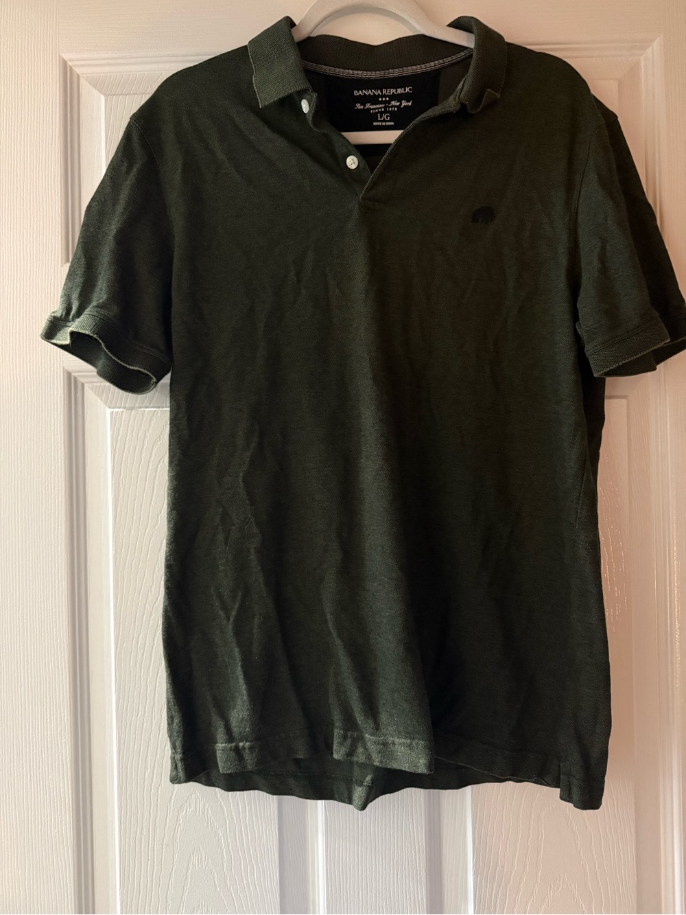 Banana Republic Cotton Men's Forest Green Polo Large